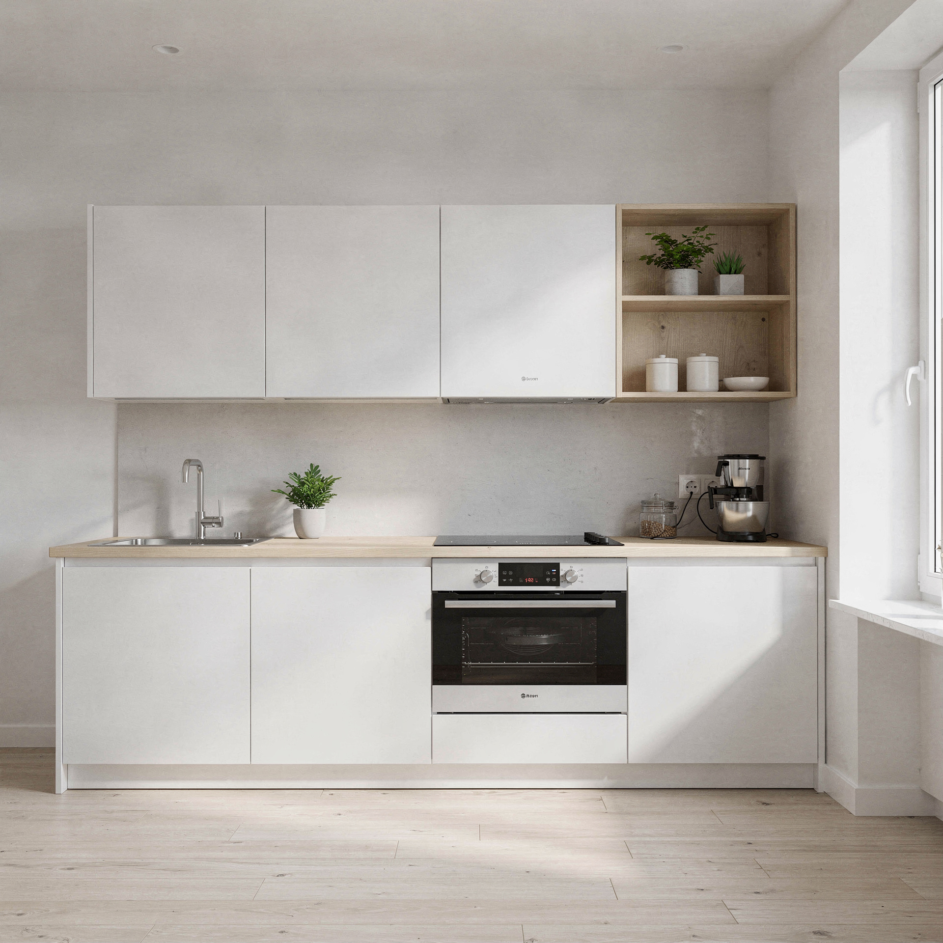 Cocina Lineal, estilo Escandinava