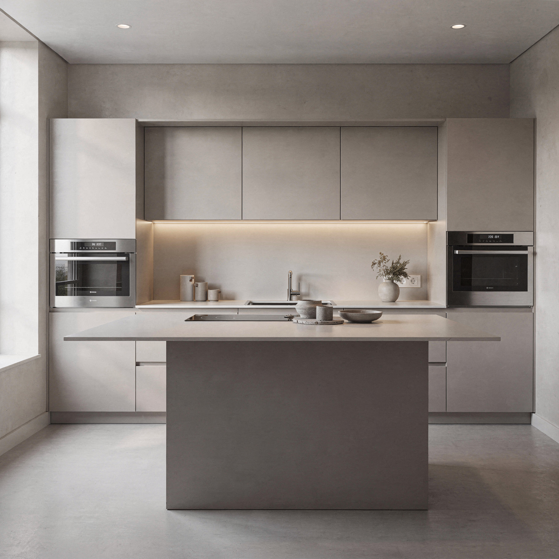 Cocina Con península, estilo Moderna minimalista