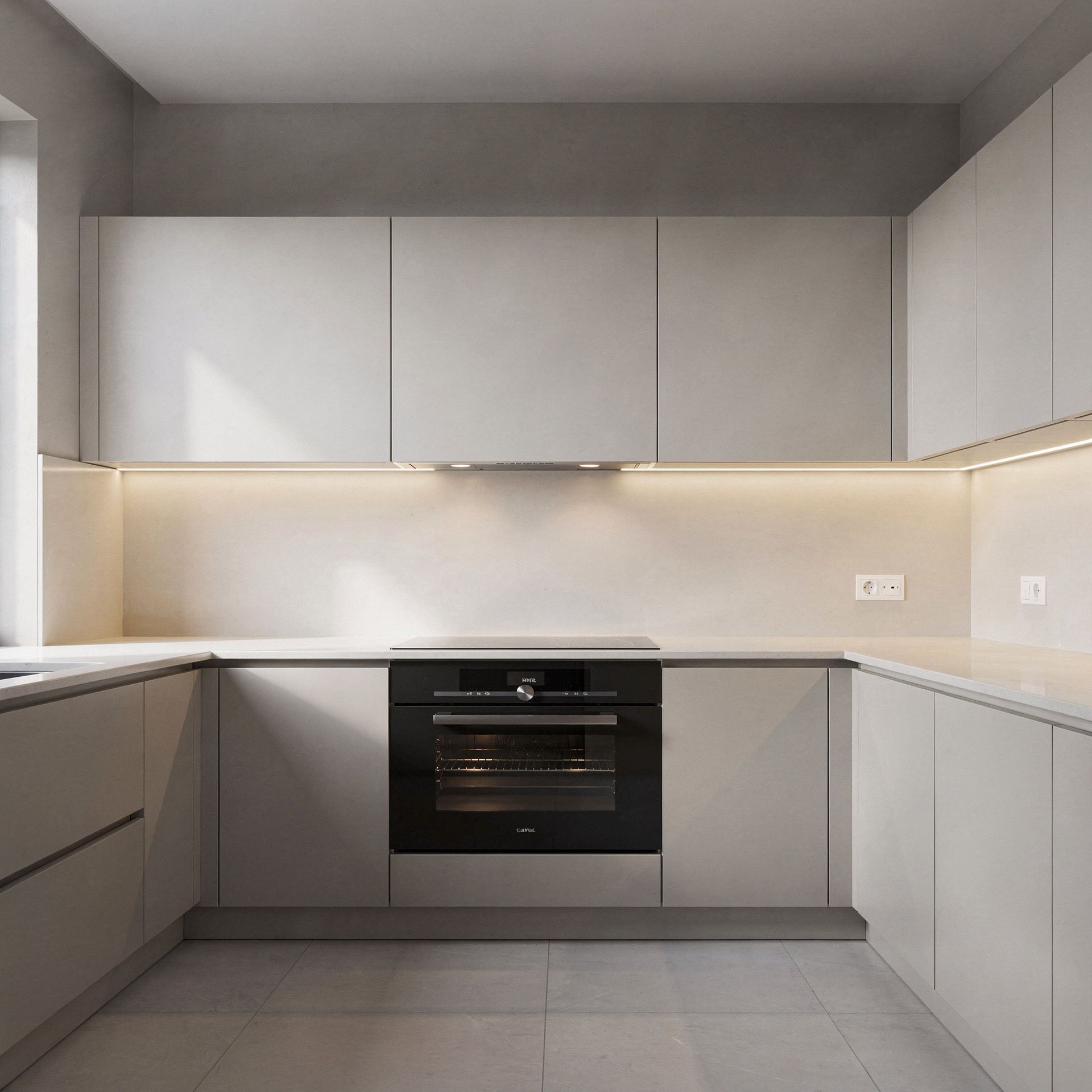 Cocina En U, estilo Moderna minimalista